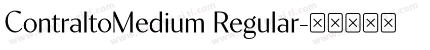 ContraltoMedium Regular字体转换